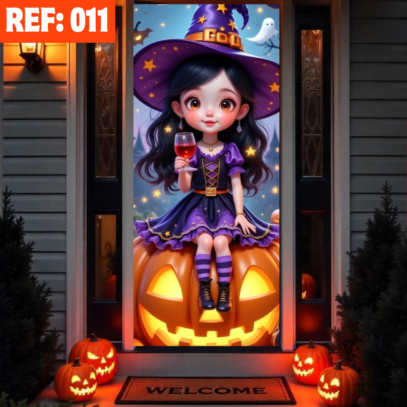🚪Forro de Puerta Halloween™ – ¡Transforma tu entrada en la más aterradora!🎃