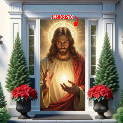 🎅🏻Puertafest™: La funda navideña que transforma tu puerta al instante🚪