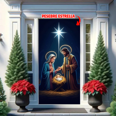 🎅🏻Puertafest™: La funda navideña que transforma tu puerta al instante🚪