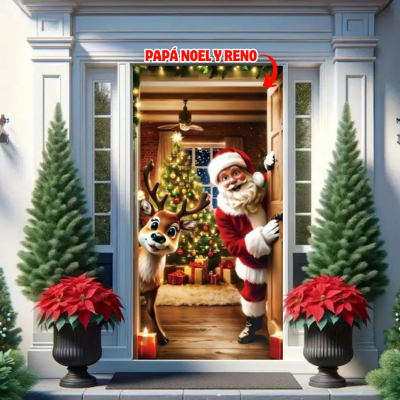 🎅🏻Puertafest™: La funda navideña que transforma tu puerta al instante🚪