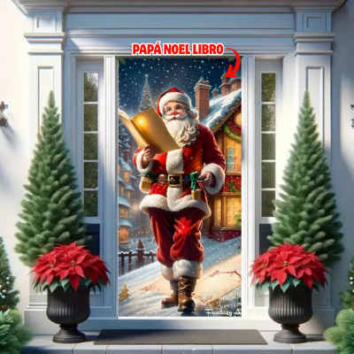 🎅🏻Puertafest™: La funda navideña que transforma tu puerta al instante🚪