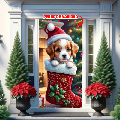 🎅🏻Puertafest™: La funda navideña que transforma tu puerta al instante🚪