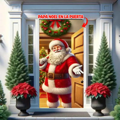 🎅🏻Puertafest™: La funda navideña que transforma tu puerta al instante🚪