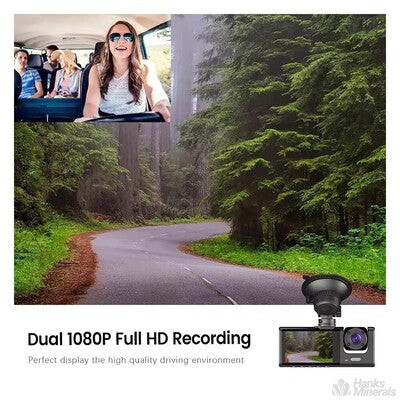 Cámara HD 📷 1080P 3 en 1: Frontal, Trasera e Interior🚘