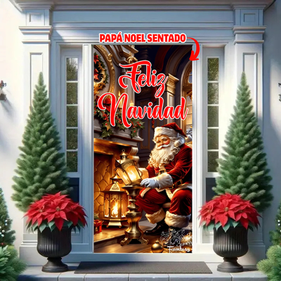 🎅🏻Puertafest™: La funda navideña que transforma tu puerta al instante🚪