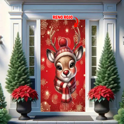 🎅🏻Puertafest™: La funda navideña que transforma tu puerta al instante🚪