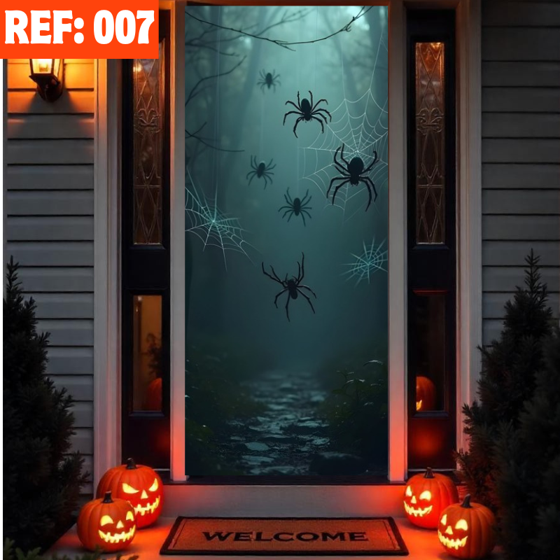 🚪Forro de Puerta Halloween™ – ¡Transforma tu entrada en la más aterradora!🎃