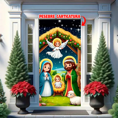 🎅🏻Puertafest™: La funda navideña que transforma tu puerta al instante🚪