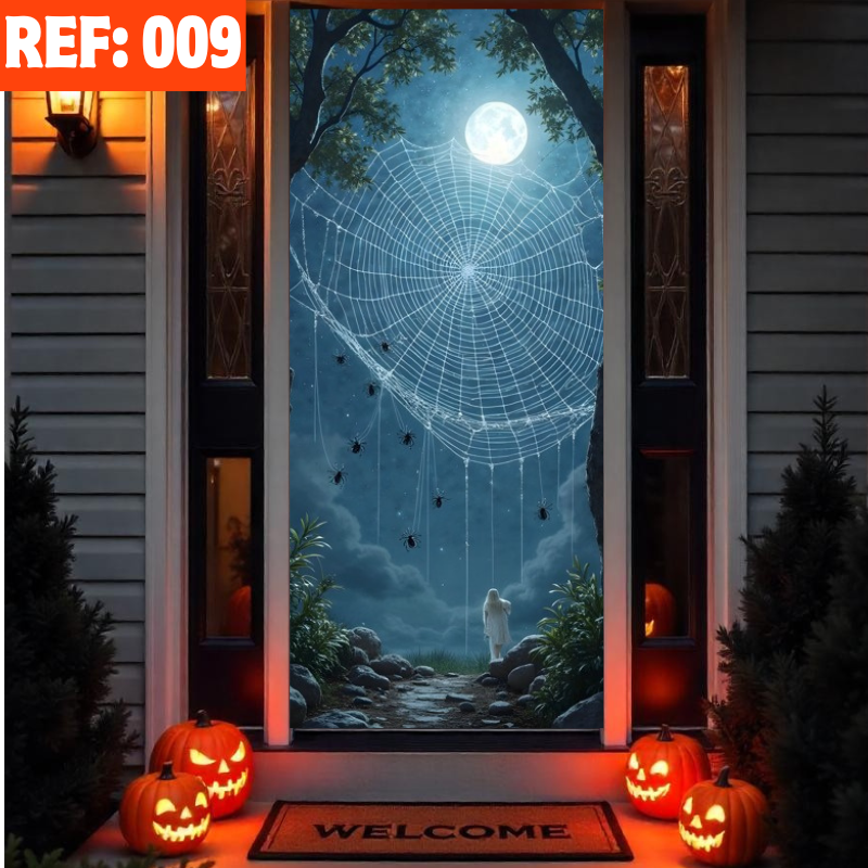 🚪Forro de Puerta Halloween™ – ¡Transforma tu entrada en la más aterradora!🎃