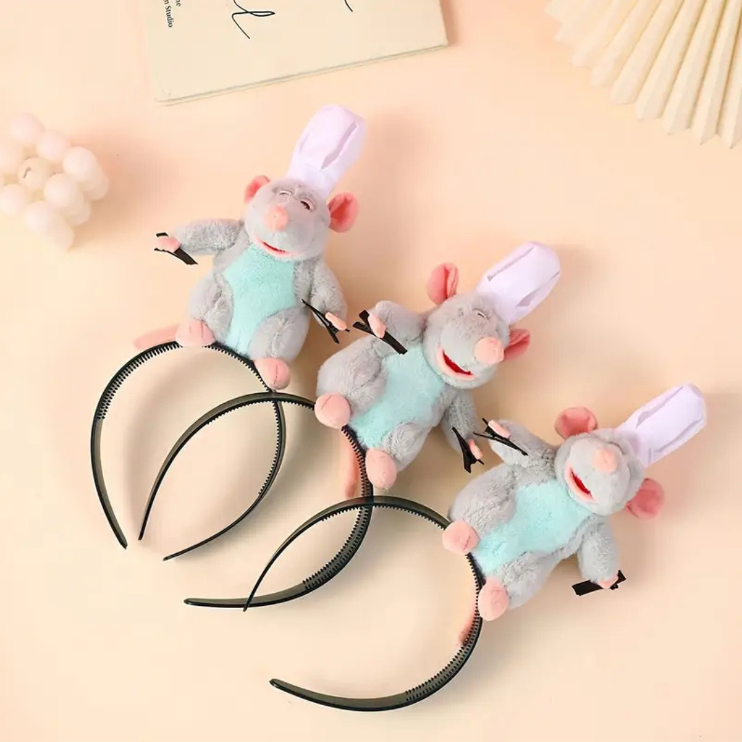 🎃 La diadema de Halloween que hará reír a todos: ¡Remy en tu cabeza! 🐭🍳