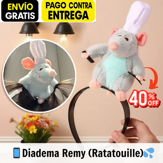 🎃 La diadema de Halloween que hará reír a todos: ¡Remy en tu cabeza! 🐭🍳